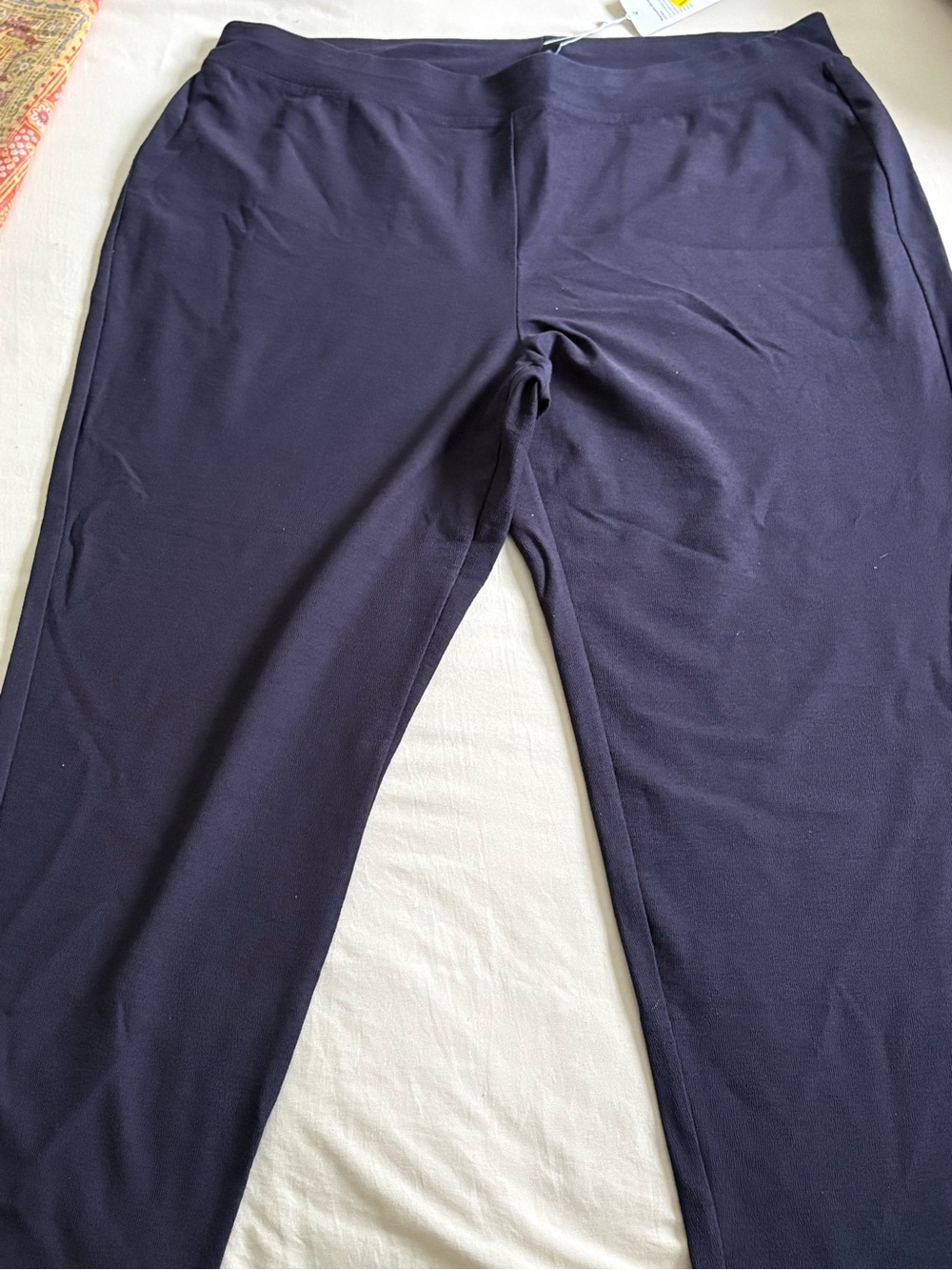 NWT Eileen Fisher women XL/TG blue washable stretch crêpe slim ankle pants $100